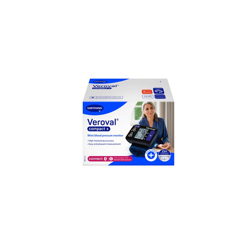 Veroval compact wrist blood pressure monitor packaging
