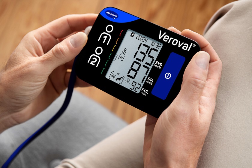 Veroval blood pressure monitor in hands