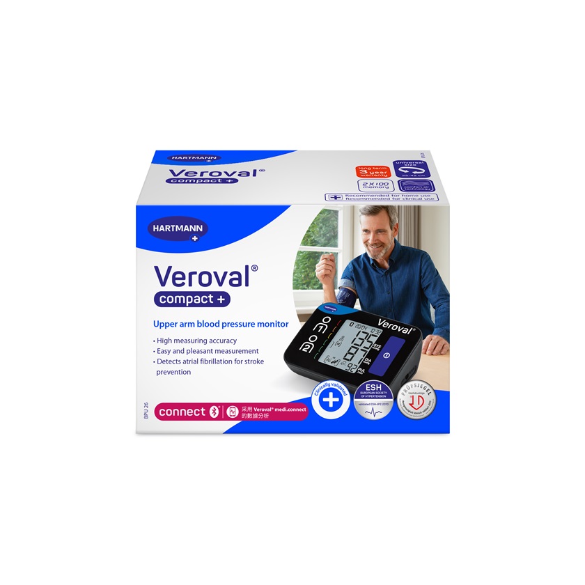 Veroval compact upper arm blood pressure monitor packaging