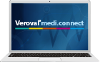 start page of Veroval medi.connect showed on a laptop screen